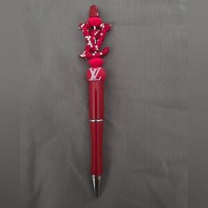 Designer Inspired Red Crystal Embellished Pen